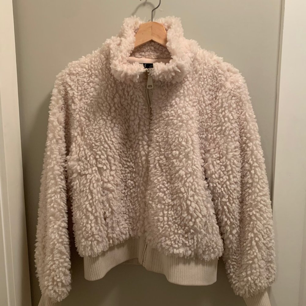 Zara Shearling / Teddy Bomber Jacket